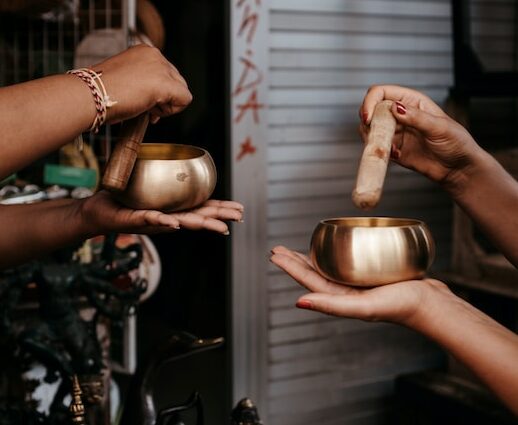 decorative photo image of sound bowls